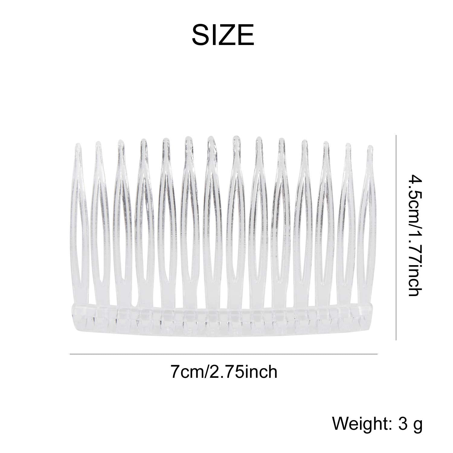 Lawie plastic hair combs for French twist updos
