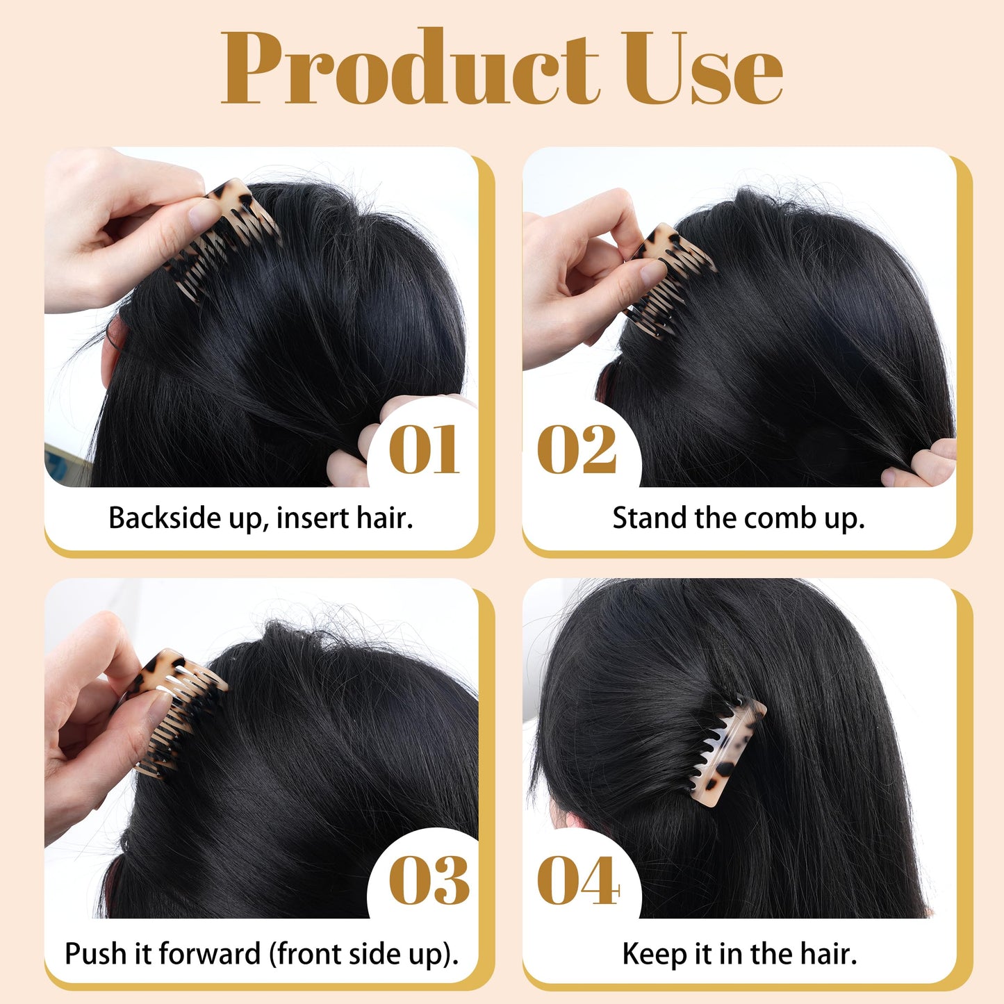 Tressora decorative French twist comb securing an elegant chignon updo hairstyle