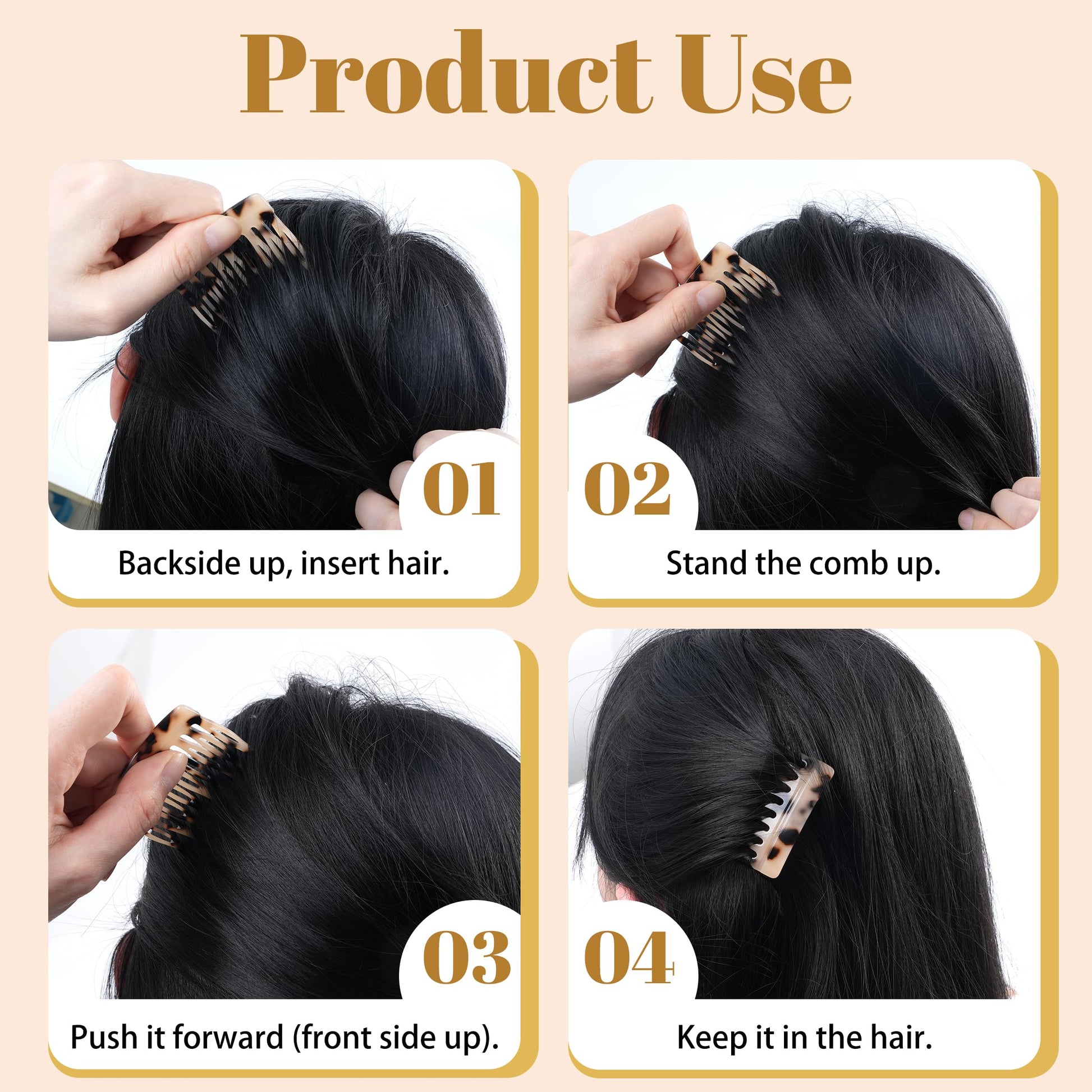Tressora decorative French twist comb securing an elegant chignon updo hairstyle