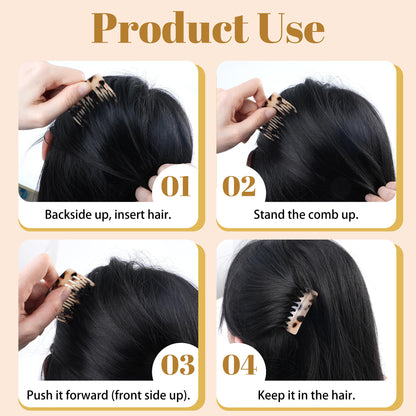 Tressora decorative French twist comb securing an elegant chignon updo hairstyle