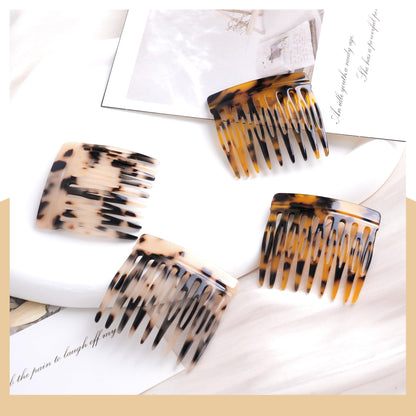 Tressora cellulose acetate side combs for women arranged in the storage box