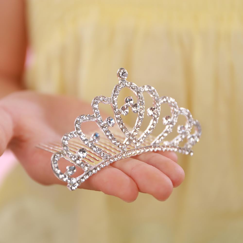 Packaging view of the authentic JWICOS rhinestone hair comb decoration for women and girls.