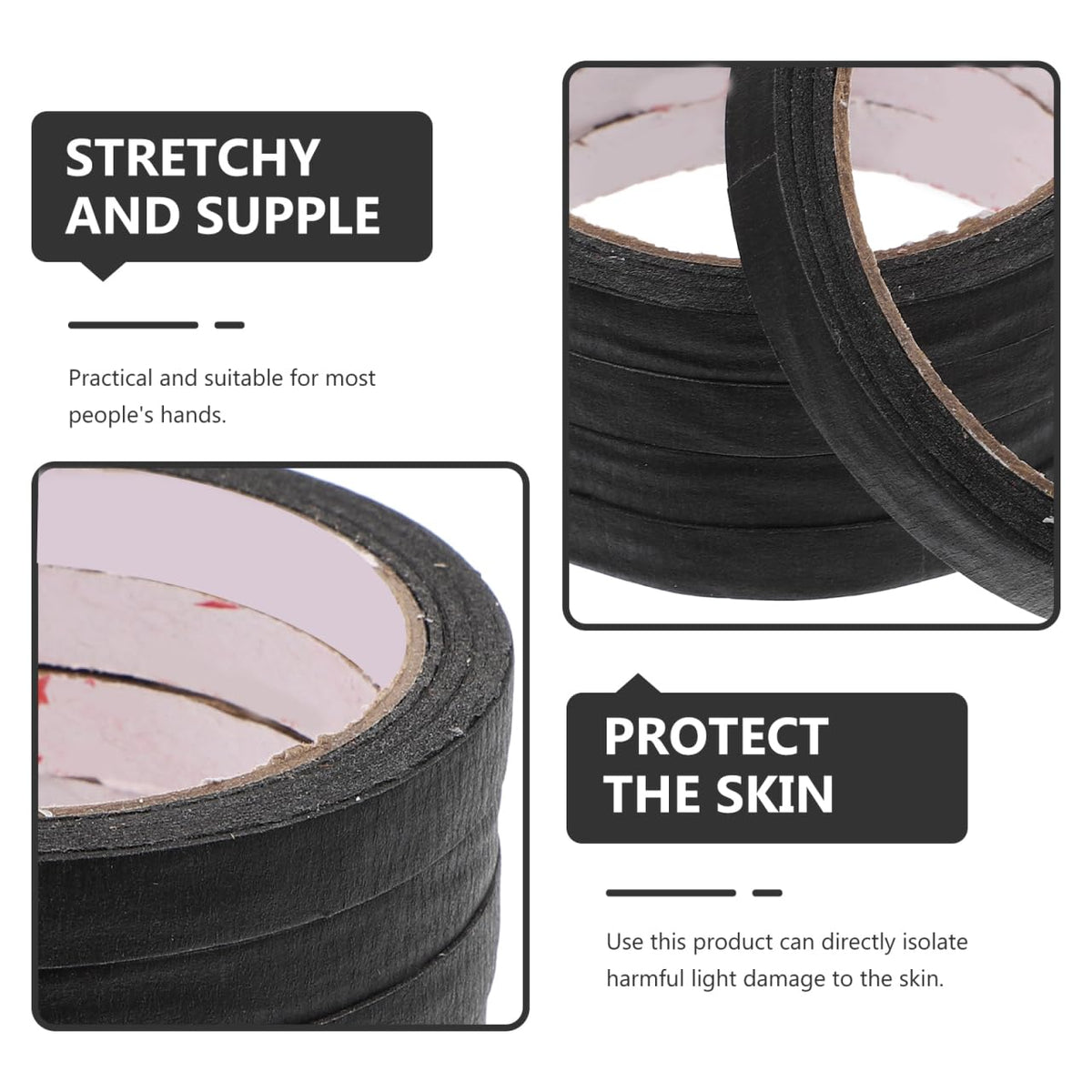 FOMIYES Ps Beauty Zone Manicure Sunscreen Black Tape packaging details and label