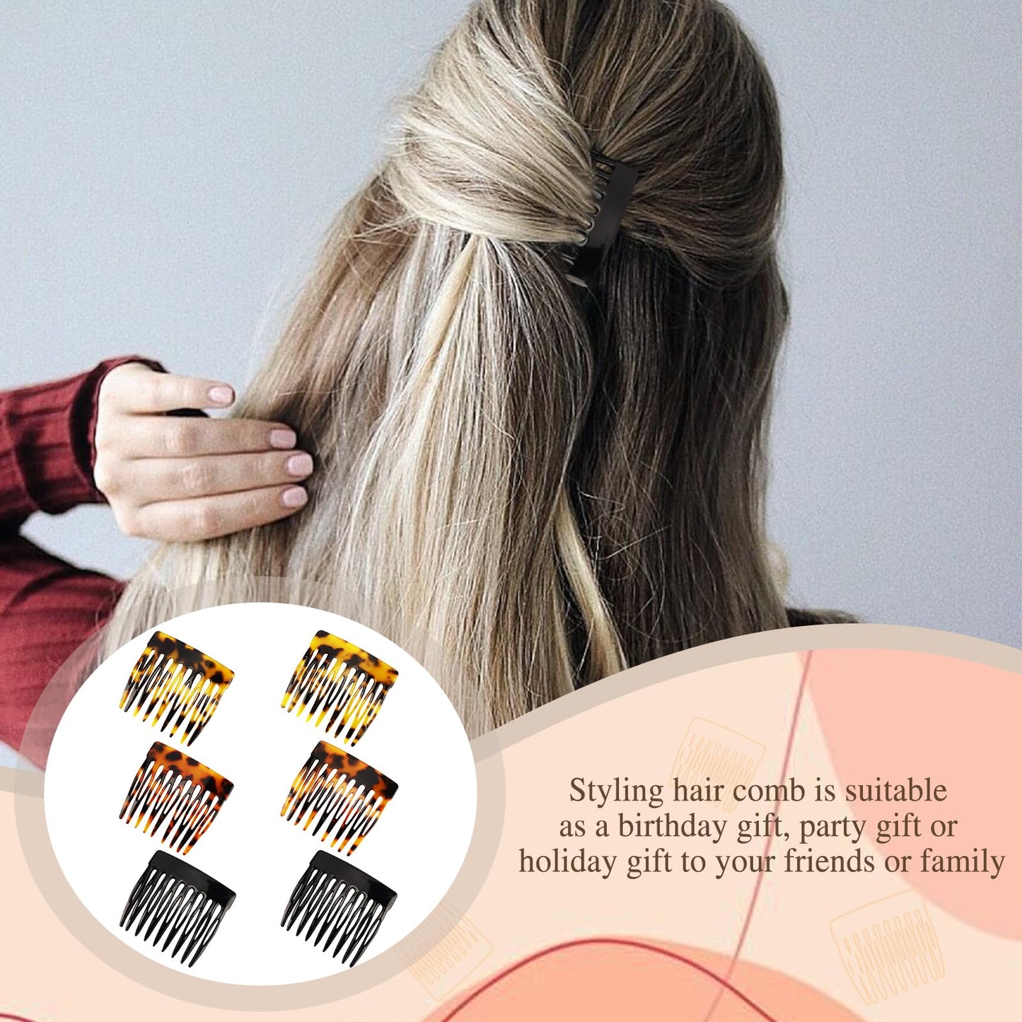 Durable plastic hair side parting clips pack for active daily routines styling