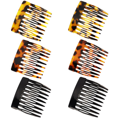 Six pack of premium tortoiseshell and solid color French hair pins for thick hair