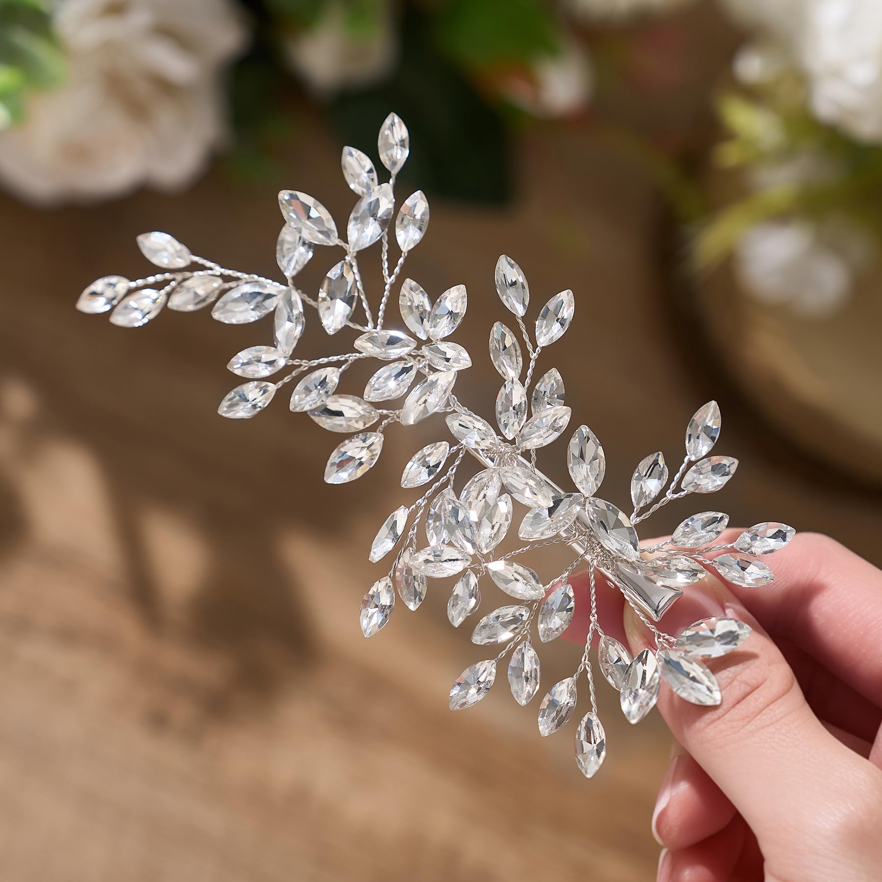 Flexible alloy wire bridal comb showing adjustable branches for custom hair styling