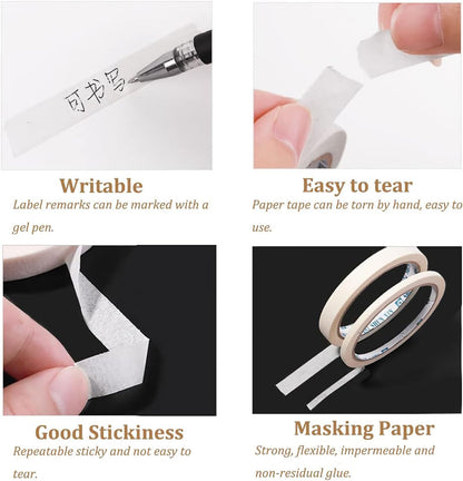 Imported USA beauty tool set containing multiple self adhesive stencil tape rolls
