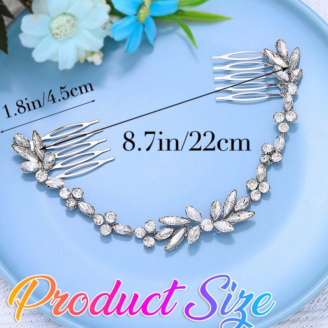 Sparkling crystal detail on Unicra bridal hair comb