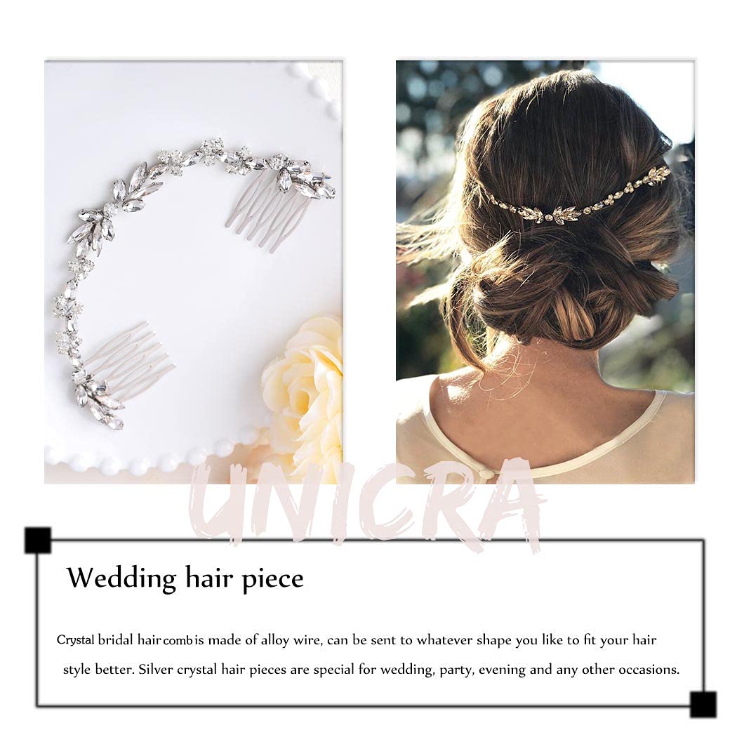 Unicra hair comb displayed with bridal veil accessories
