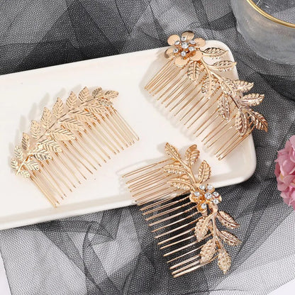 Side view of the lightweight metal alloy hair slide comb illustrating the comfortable curved design.