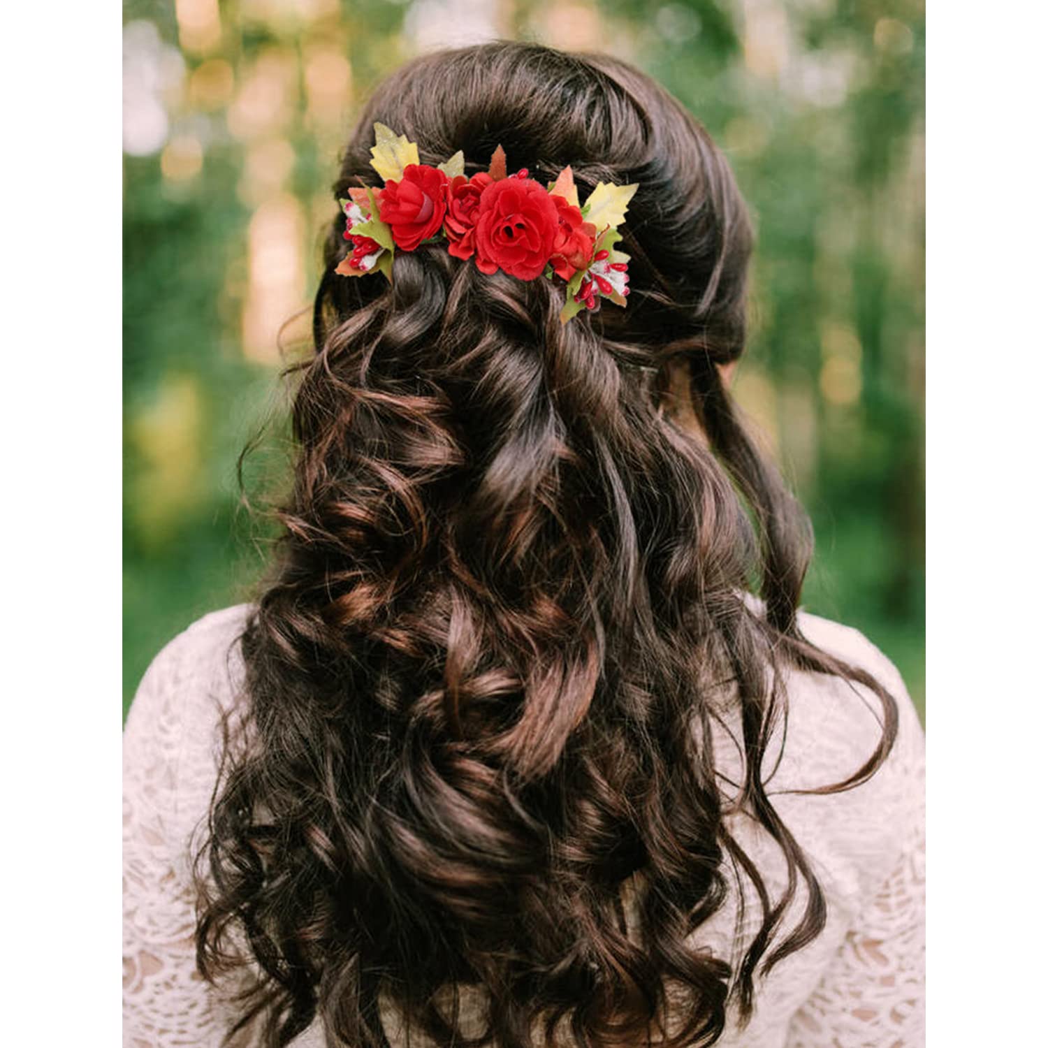 Cinaci handmade decorative flower hairpin accessories for bridesmaids