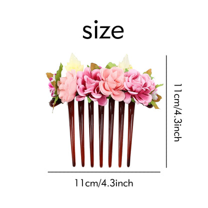 Cinaci bridal hair accessories pack showing four individual floral combs