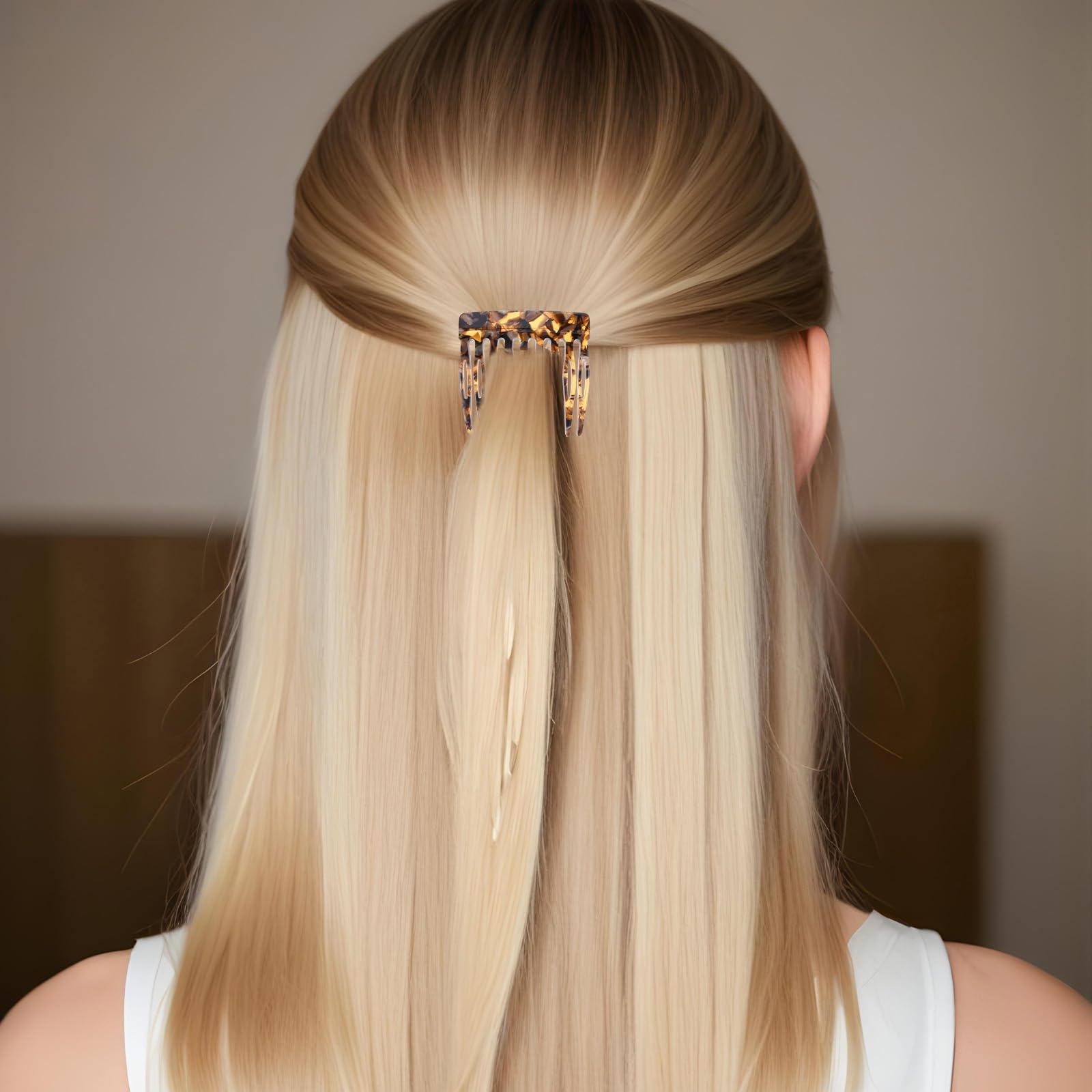 Women using strong hold hair forks to secure a messy bun updo styling routine