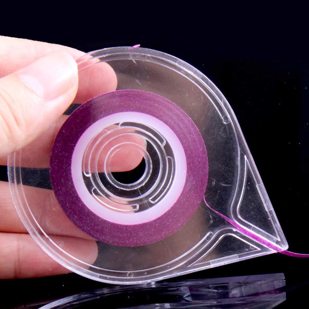 Top down view of 12 piece nail art tape case set