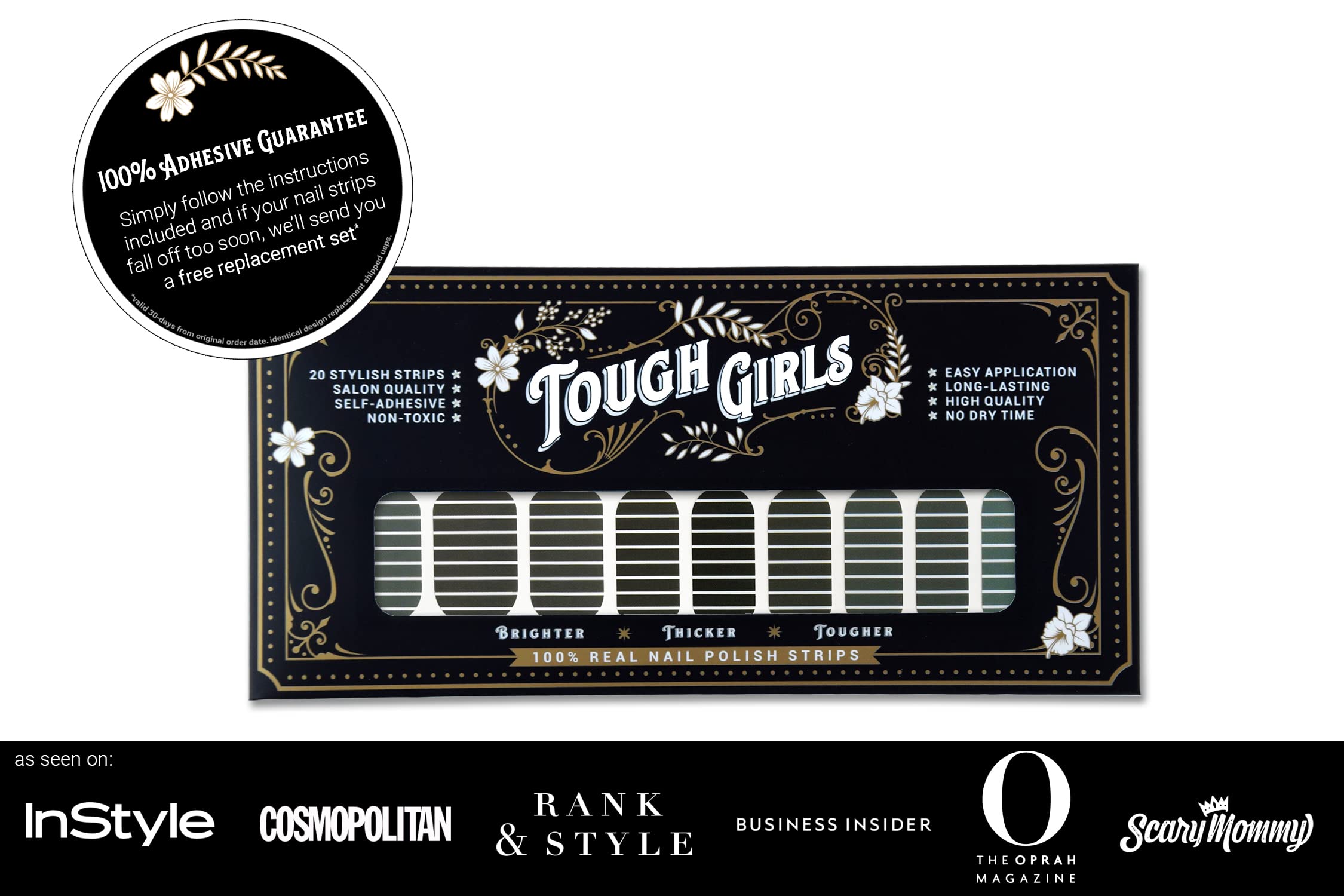 Close up of nail file and cuticle stick included in the gel strip kit