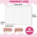 Winsyison adhesive nail tabs sheet close up