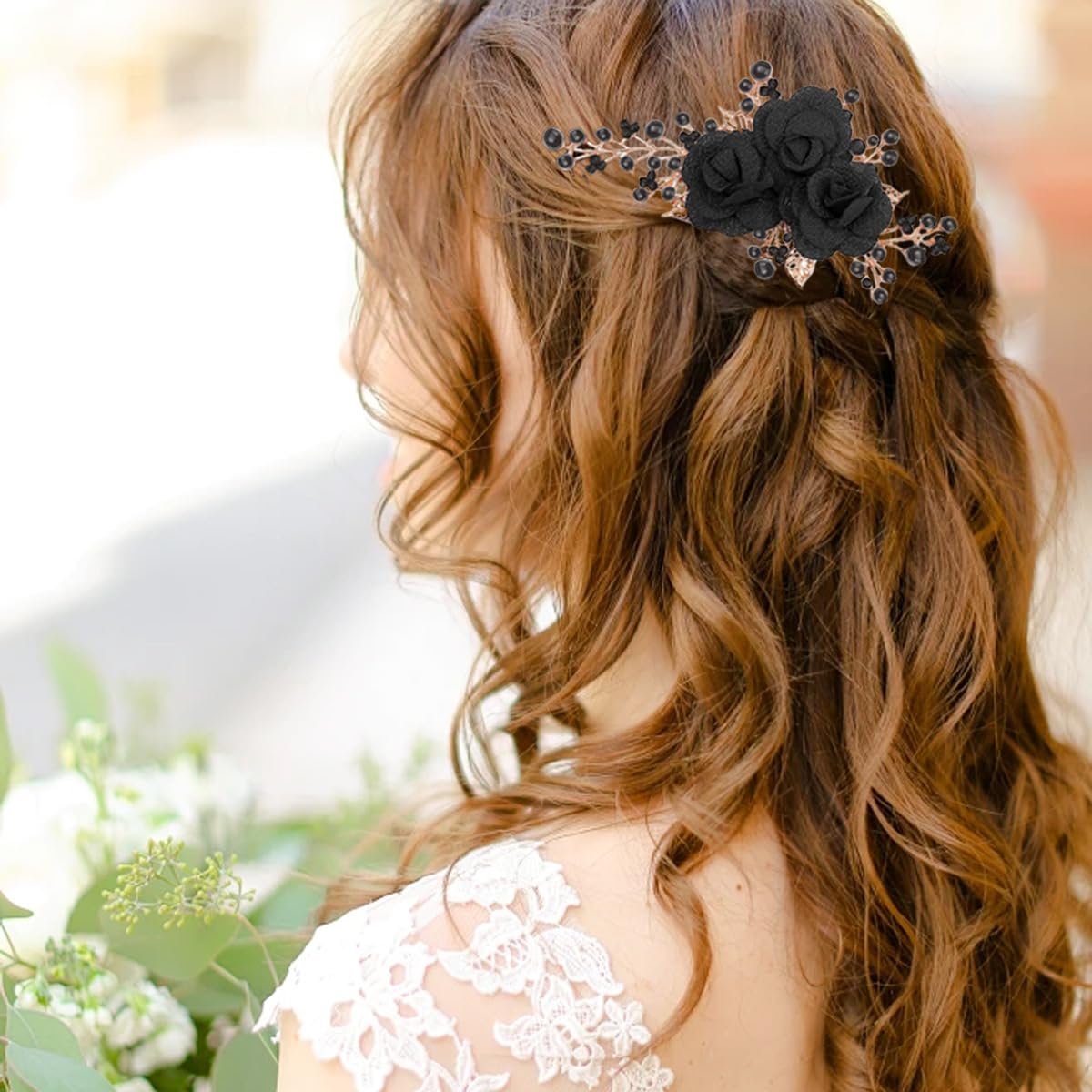 GeoGeoDIY bridal hair comb set showing lightweight alloy prongs structure