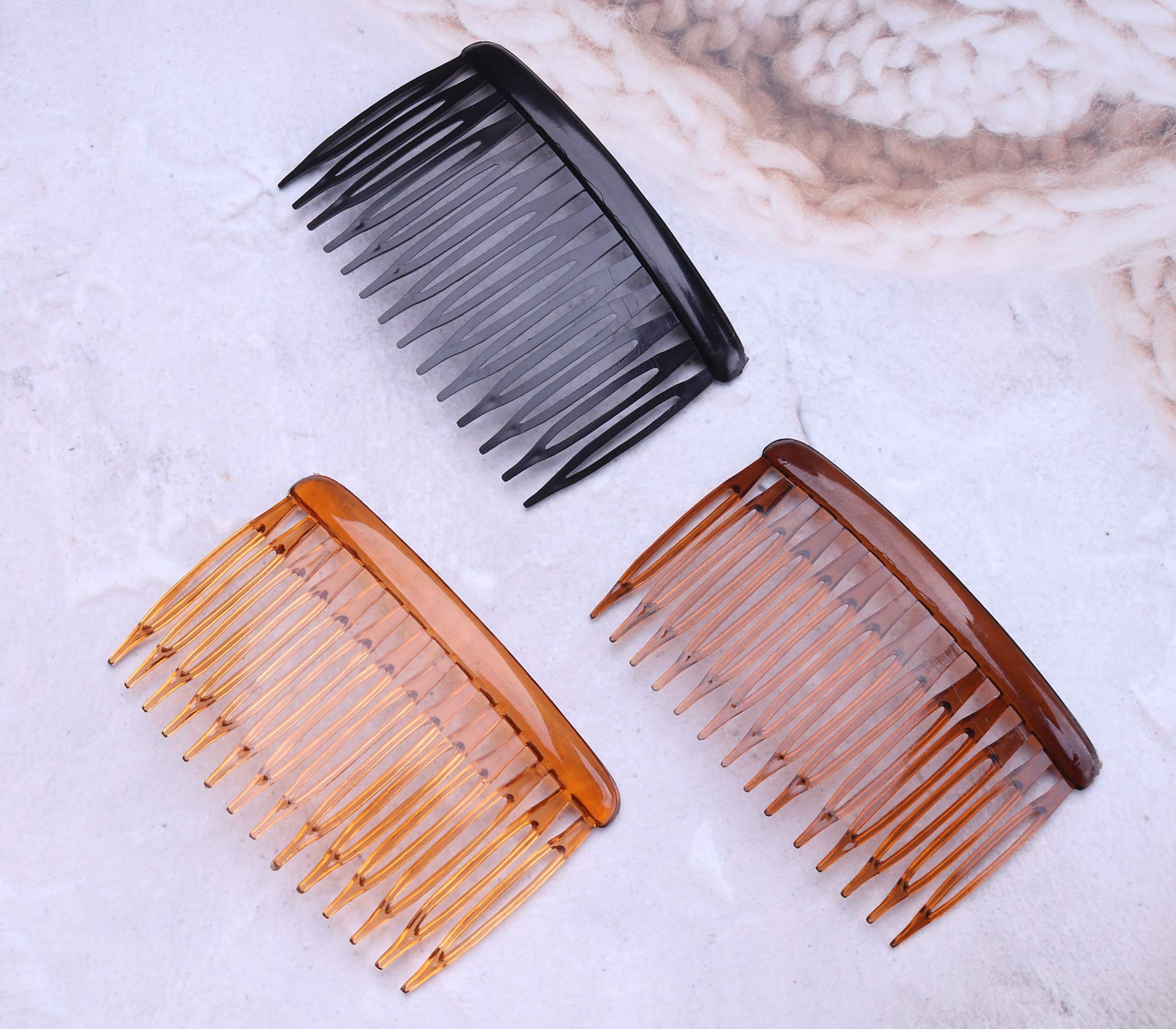 Ruwado imported vintage side combs being used for a secure French twist hairstyle