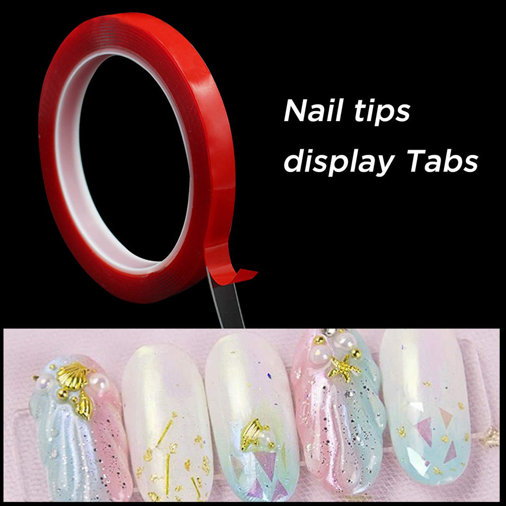 Close up of Cosbay transparent nail tips display stand for salon manicure