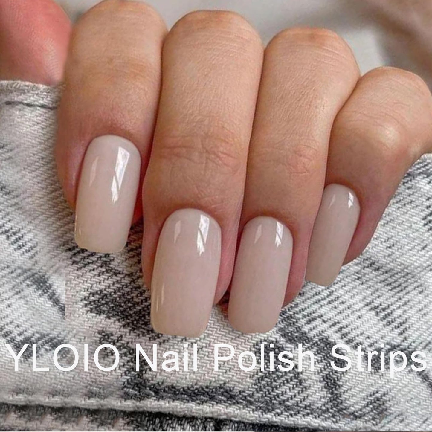 High gloss chip resistant pink manicure achieved at home using semi-cured nail strips