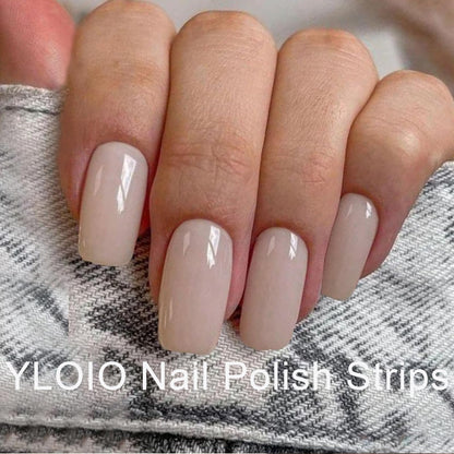 High gloss chip resistant pink manicure achieved at home using semi-cured nail strips