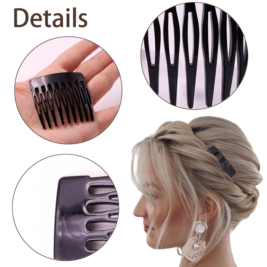 Suptizizkz French hair combs showing curved multi-tooth design