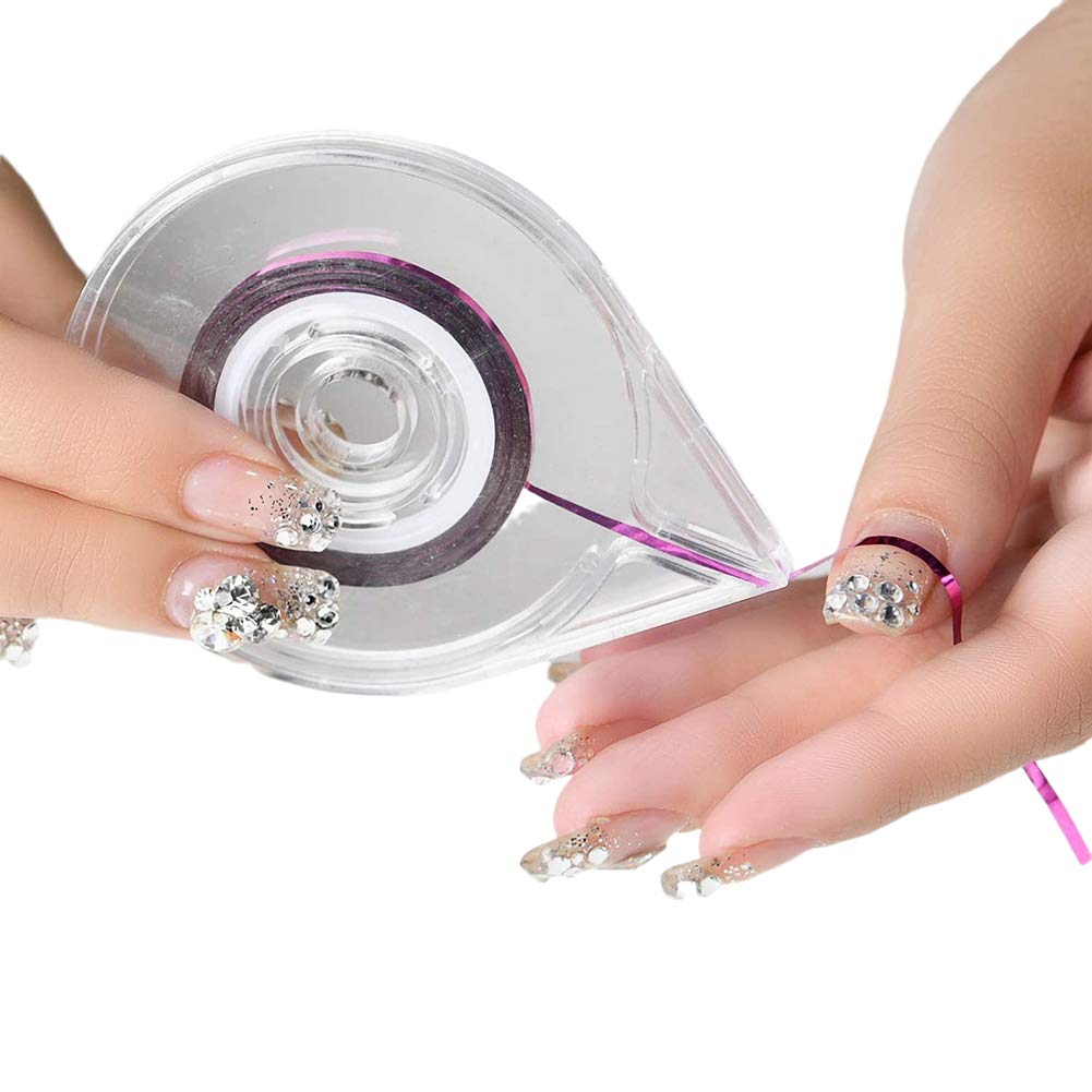 Variety of nail striping tape colors in Beuniar manicure set