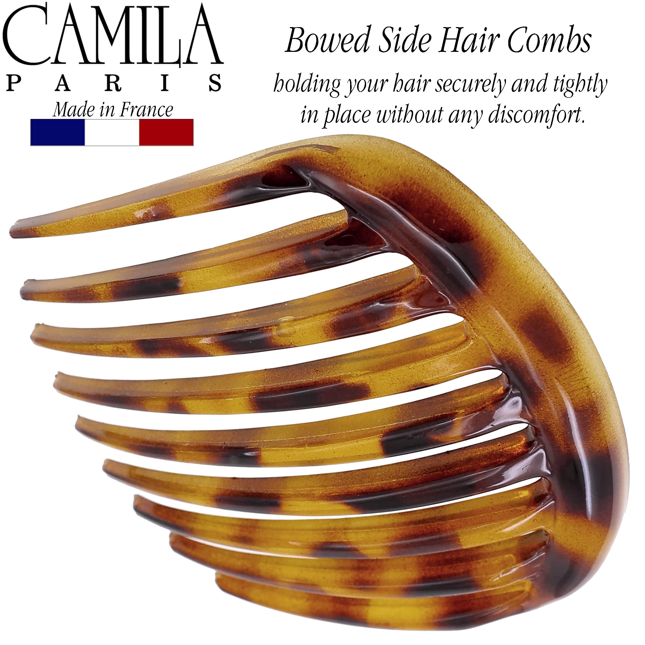 Small rounded French hair comb close up