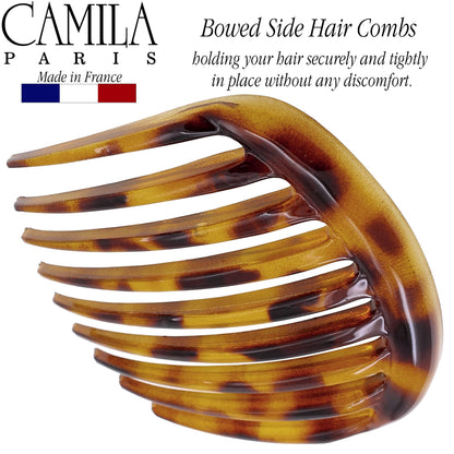 Small rounded French hair comb close up