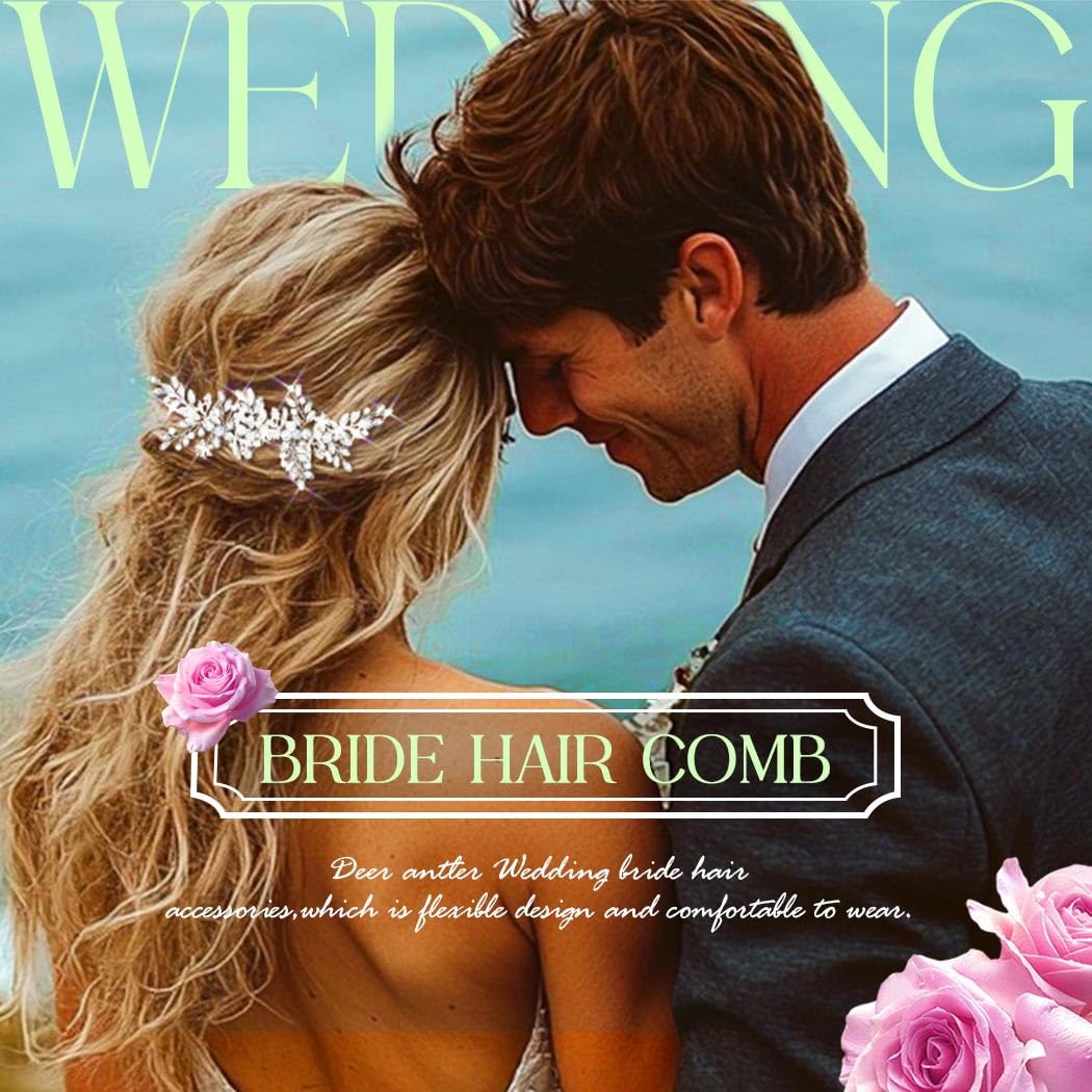 Evild prom hair accessories for women showcasing the shimmer of glass beads.