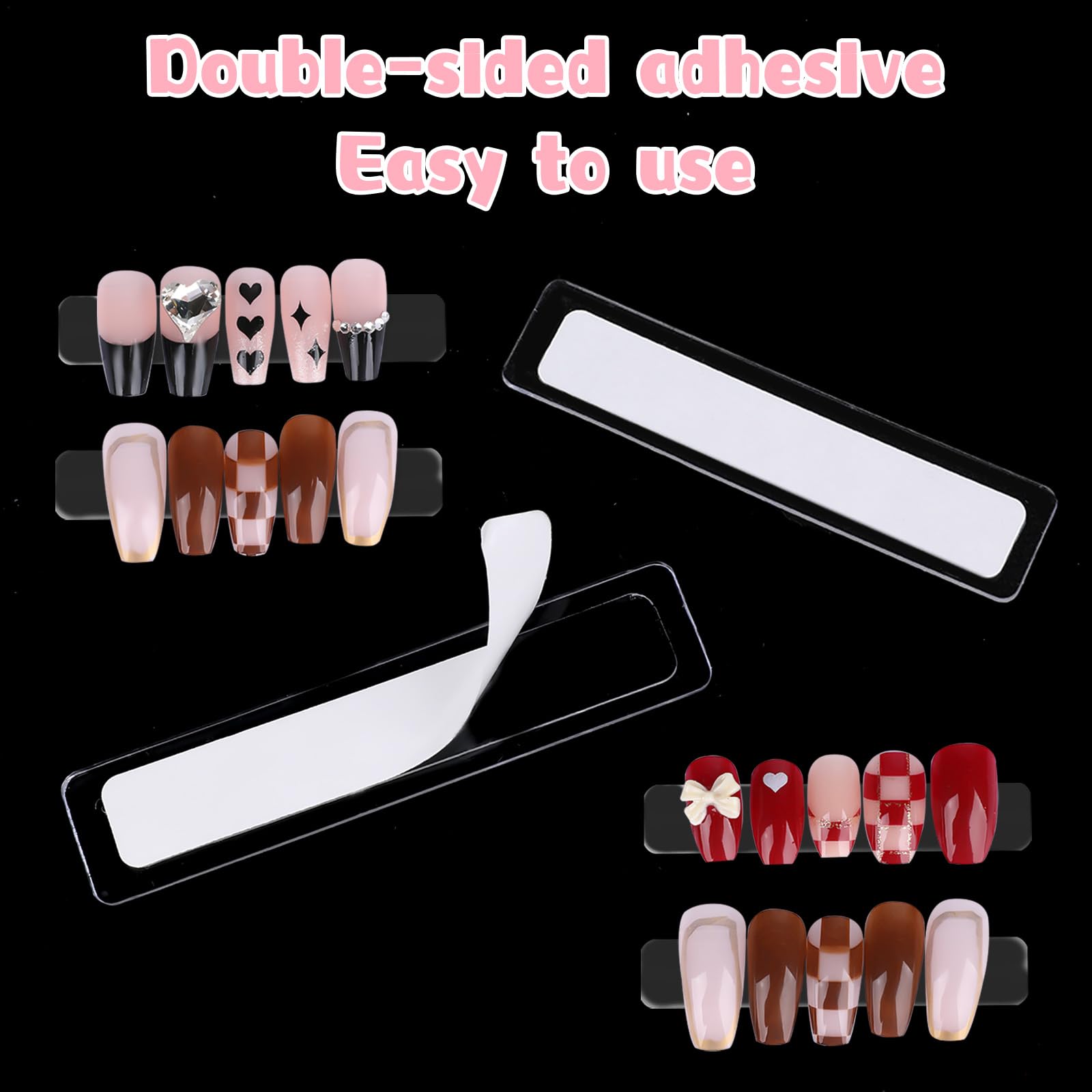 KenzaTraders double sided adhesive tape sheets arranged neatly to highlight strong sticky material quality.