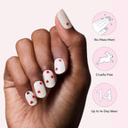 Dashing Diva semi cured gel nail strips displayed on hand model