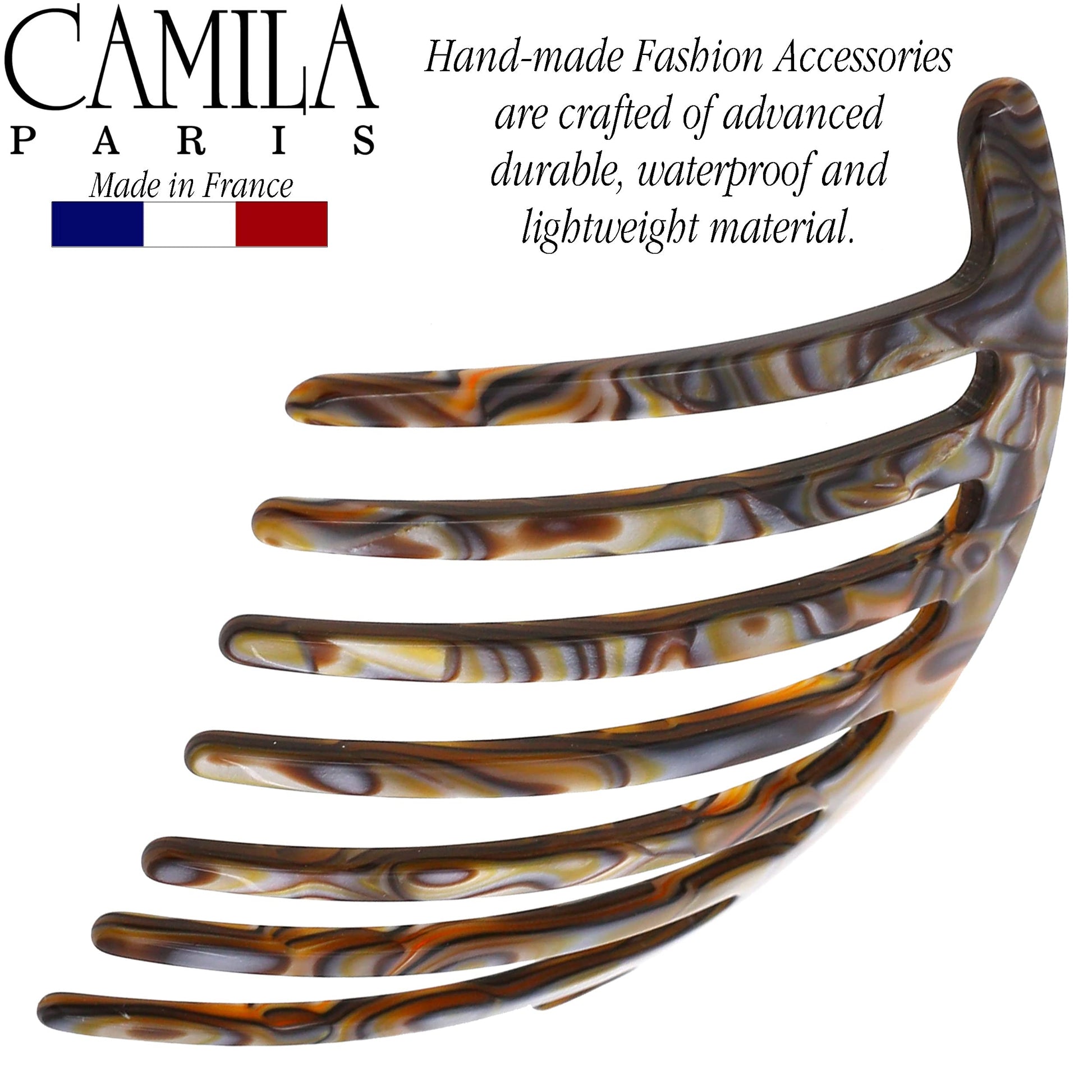 Handcrafted durable cellulose acetate hair clip for women showing authentic craftsmanship