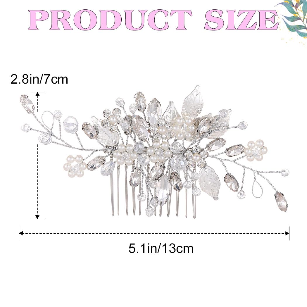 Back view of the sturdy comb attachment on the floral hair accessory