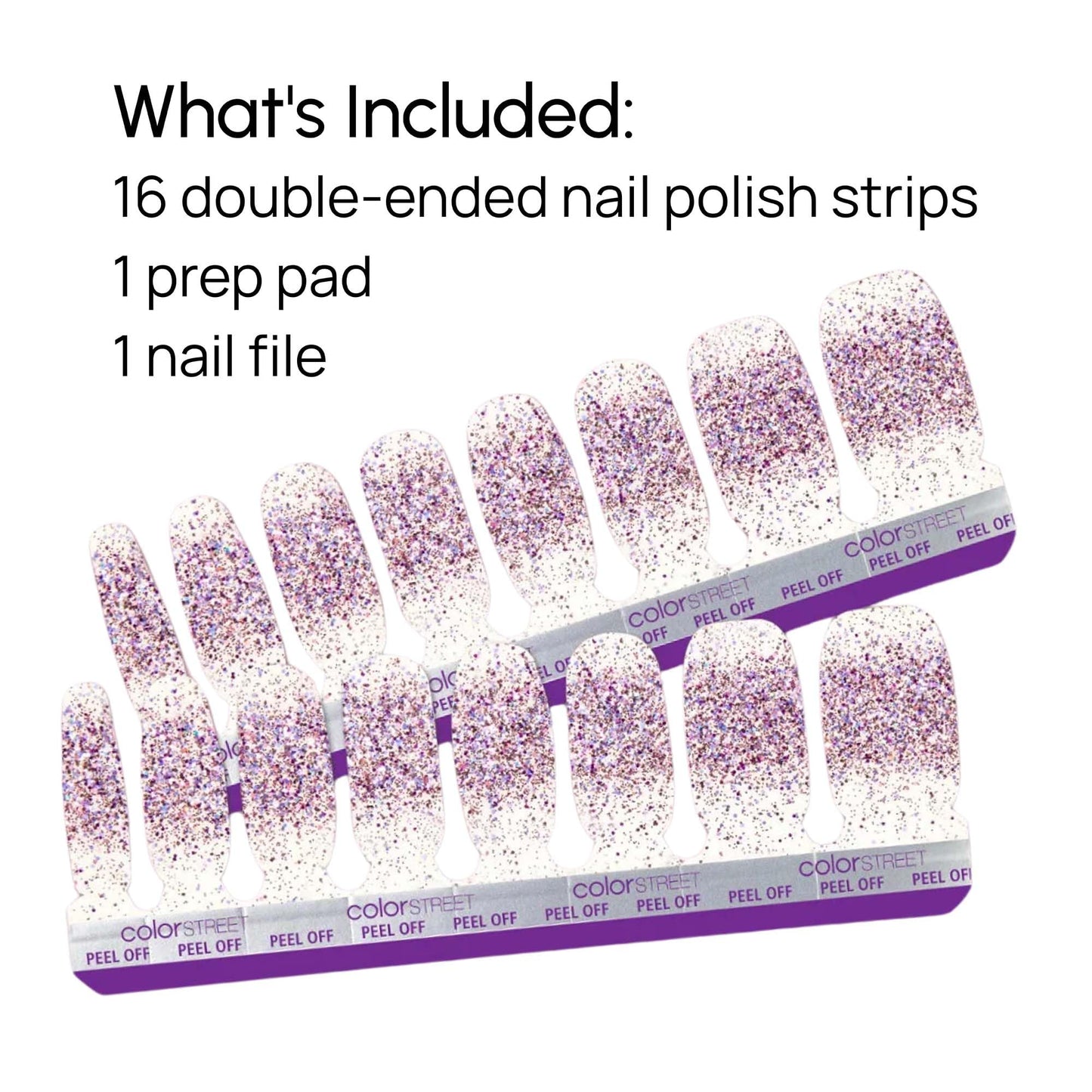 Top view of Color Street Mount Crushmore nail polish strips