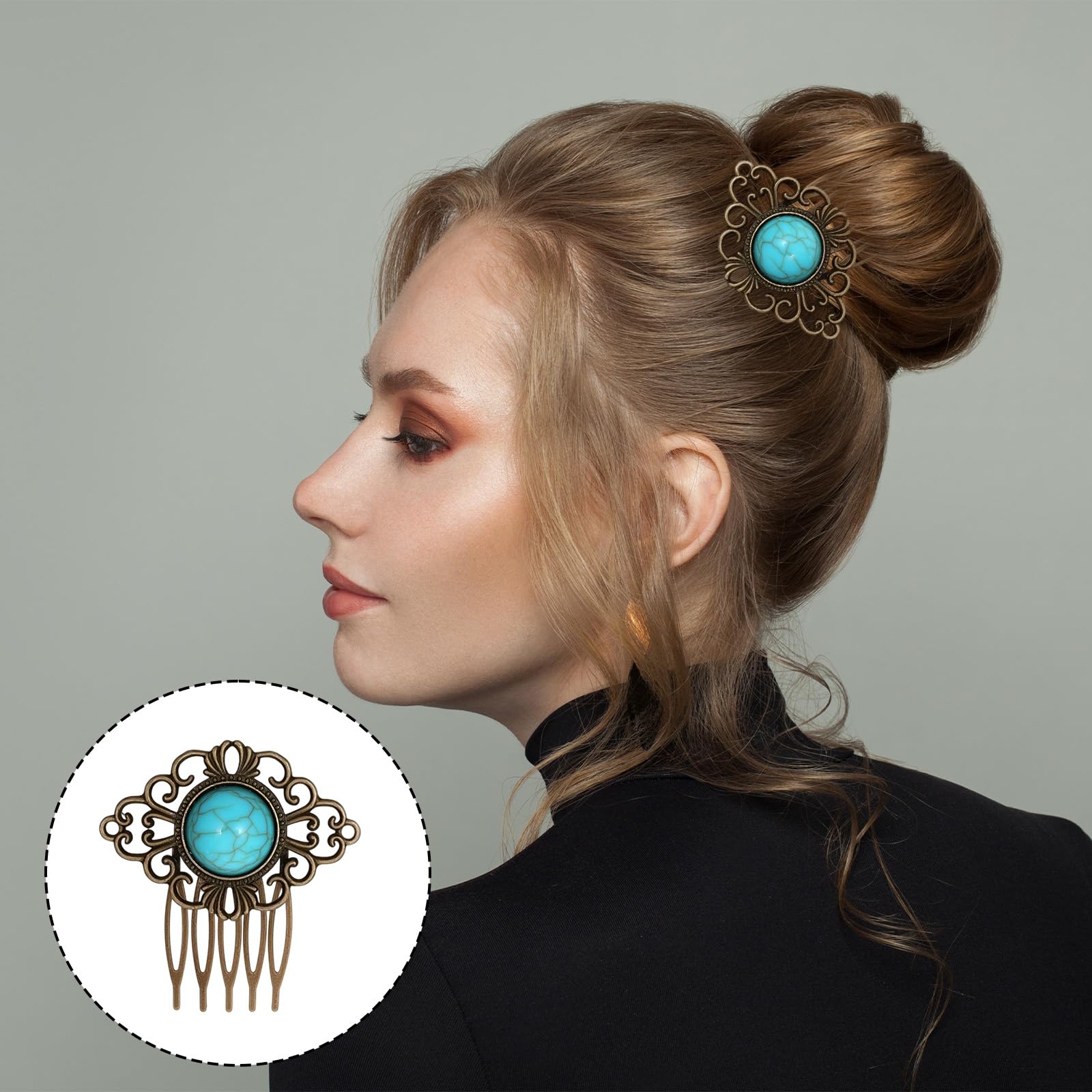 Adjustable metal teeth grip of the French twist hair slide comb