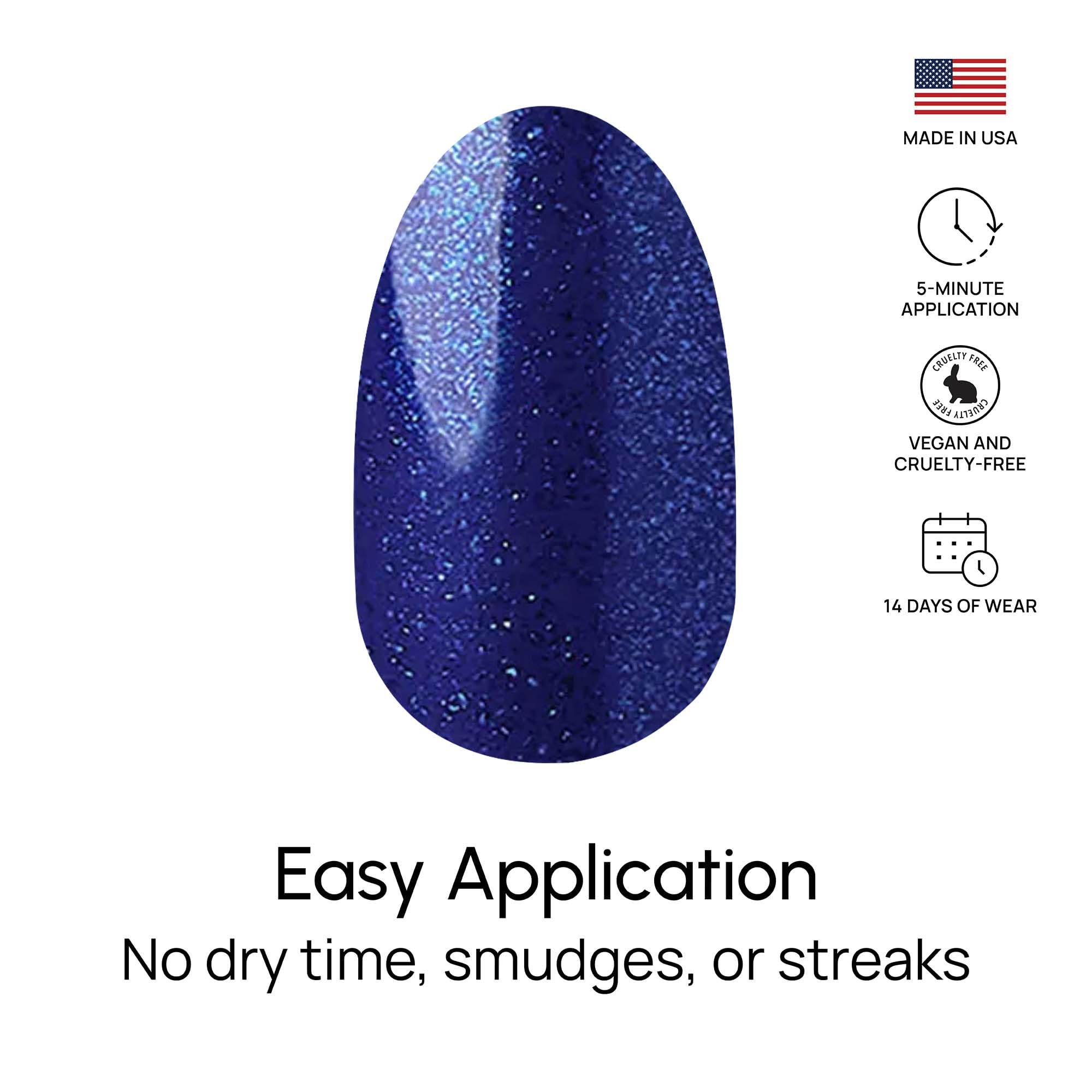 Back of the packaging showing application instructions for the salon quality manicure set.