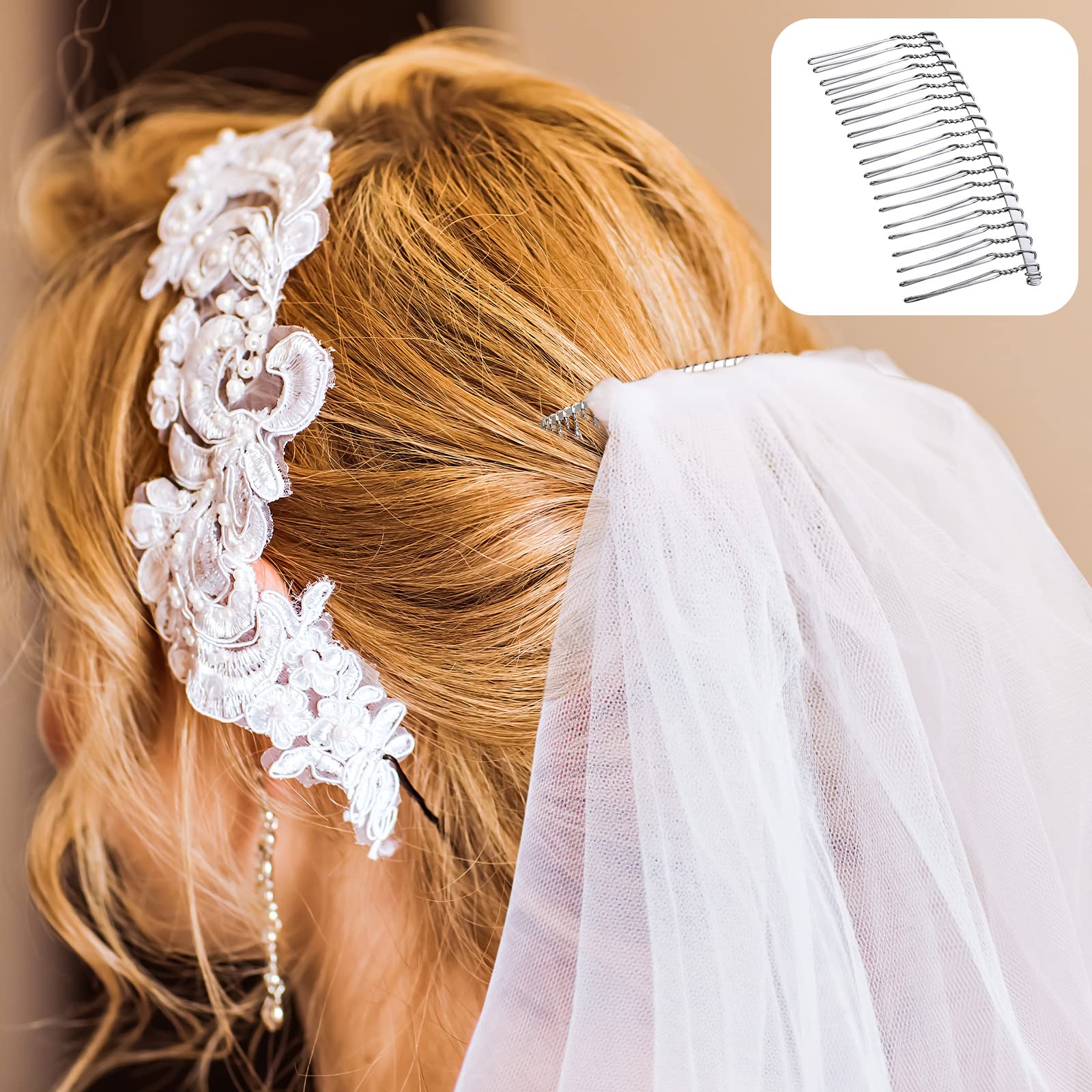 Durable rust resistant metal hair combs for DIY accessories