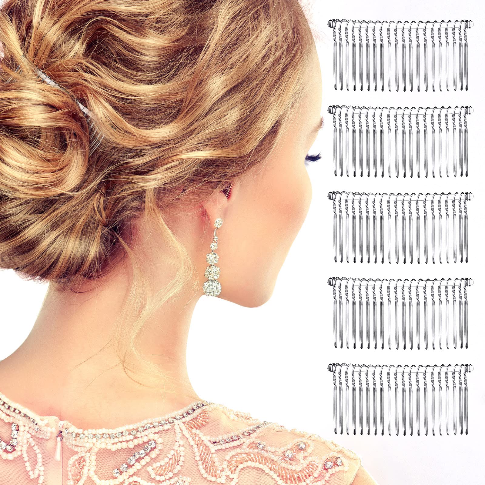 Professional bridal hair combs for secure hairstyle anchoring