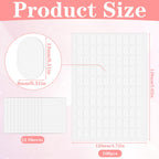 Transparent pre-cut double sided sticker strips sheet for nail art display