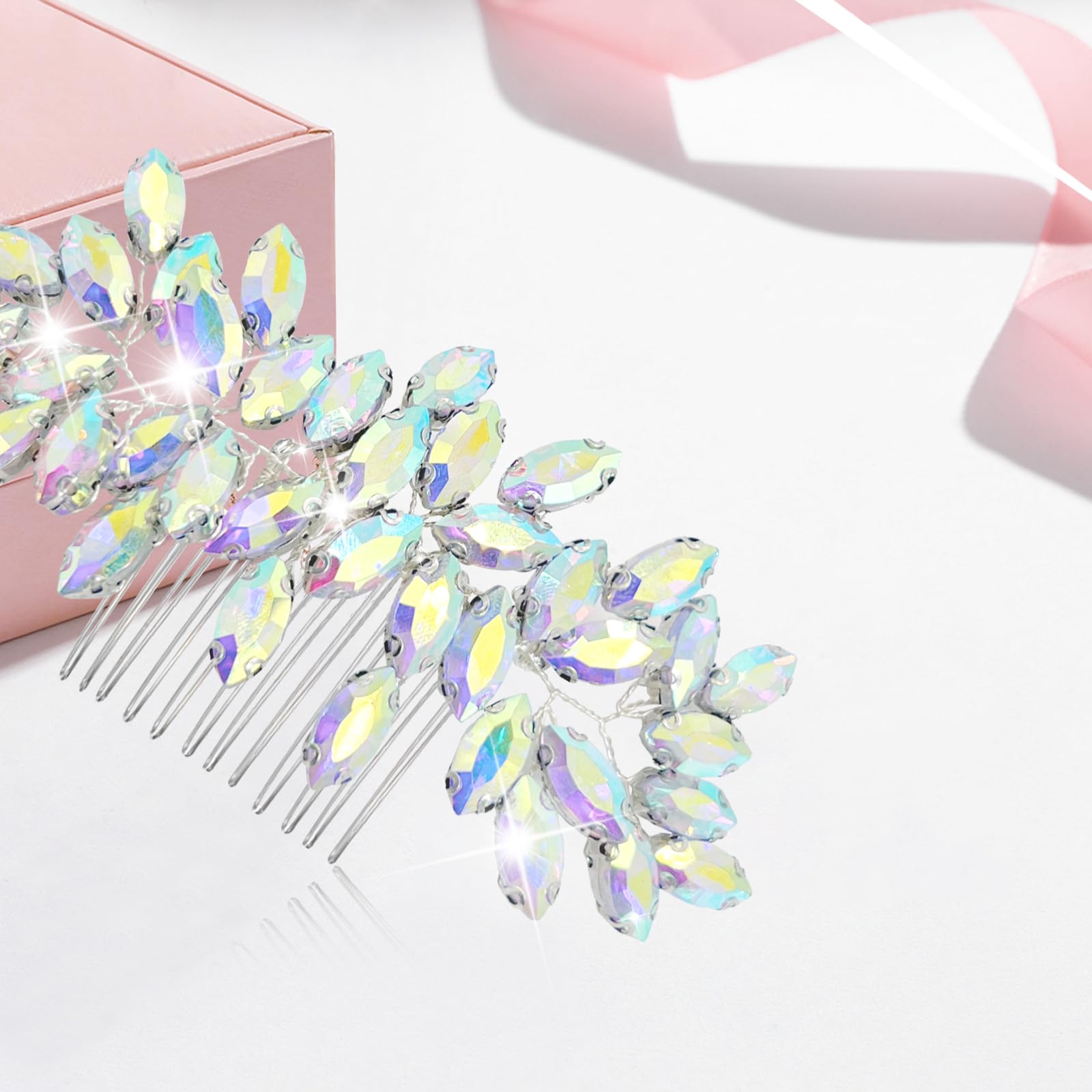 Premium sparkling rhinestone comb for bridesmaids and formal events lifestyle view