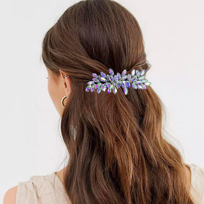 Side view of the 12 centimeter vintage inspired crystal bridal headpiece