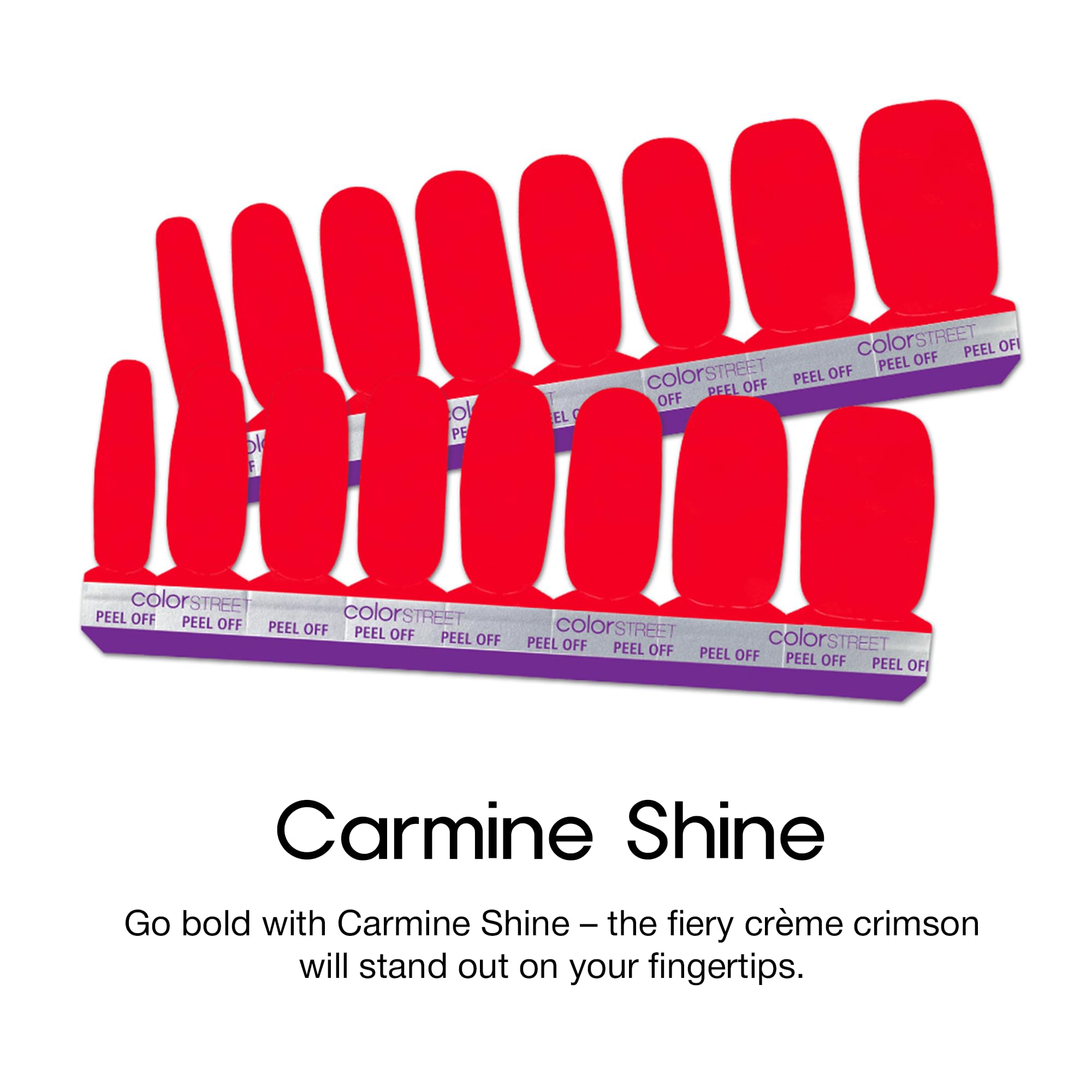 16 double ended real nail polish strips in crimson red