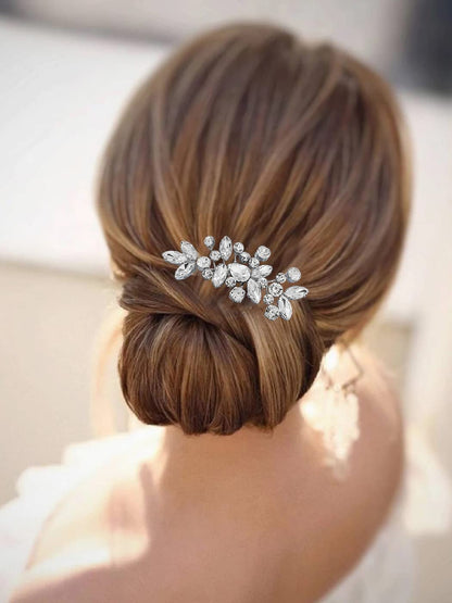 Sparkling crystal hair comb for wedding hairstyles