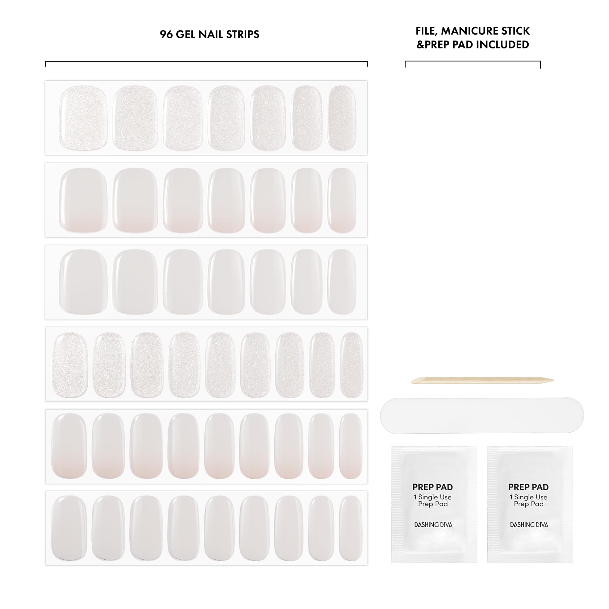 Dashing Diva Glaze three in one kit packaging highlighting chip resistant fourteen day salon wear attributes.