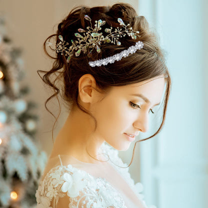 Set of four Geosar French hair accessories for women arranged to show the premium silver and gold finishes.