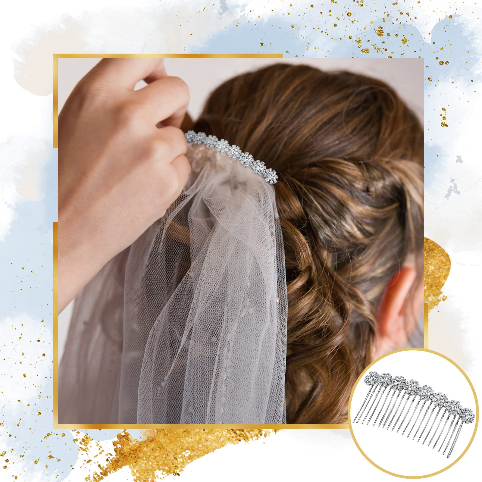 Close up view of the manual side hair comb teeth designed securely for fine hair types.