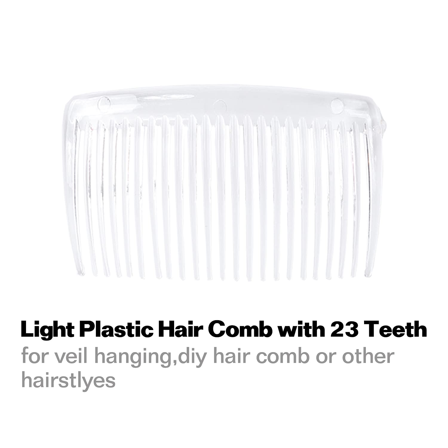 Cinaci transparent clear plastic barrettes and hair grips for women styling.
