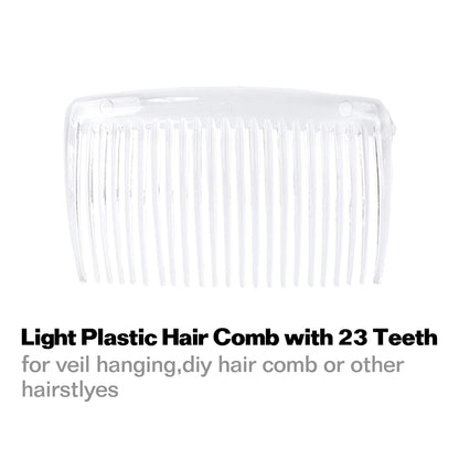 Cinaci transparent clear plastic barrettes and hair grips for women styling.