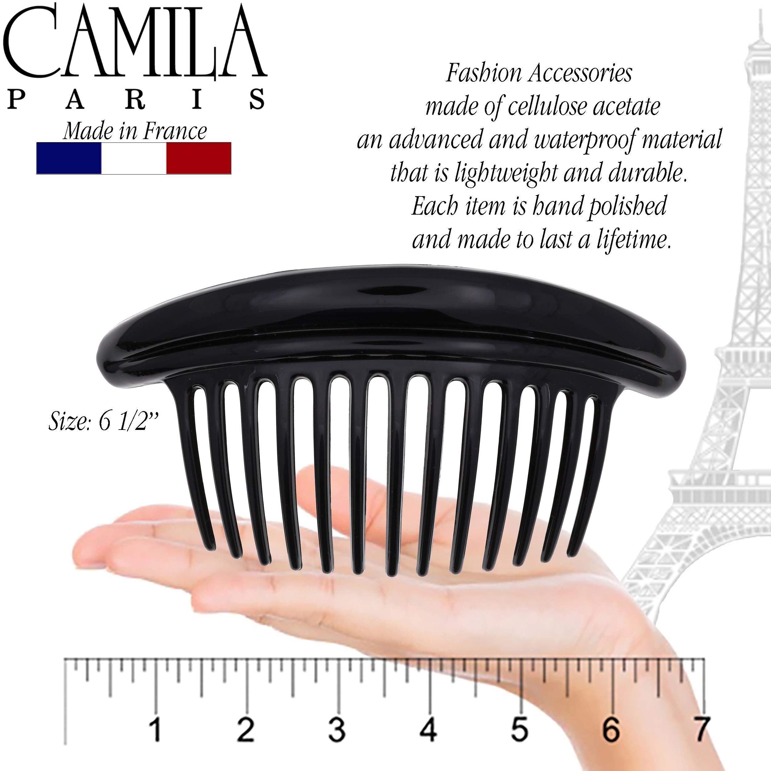 Close up of Camila Paris durable cellulose hair accessory texture